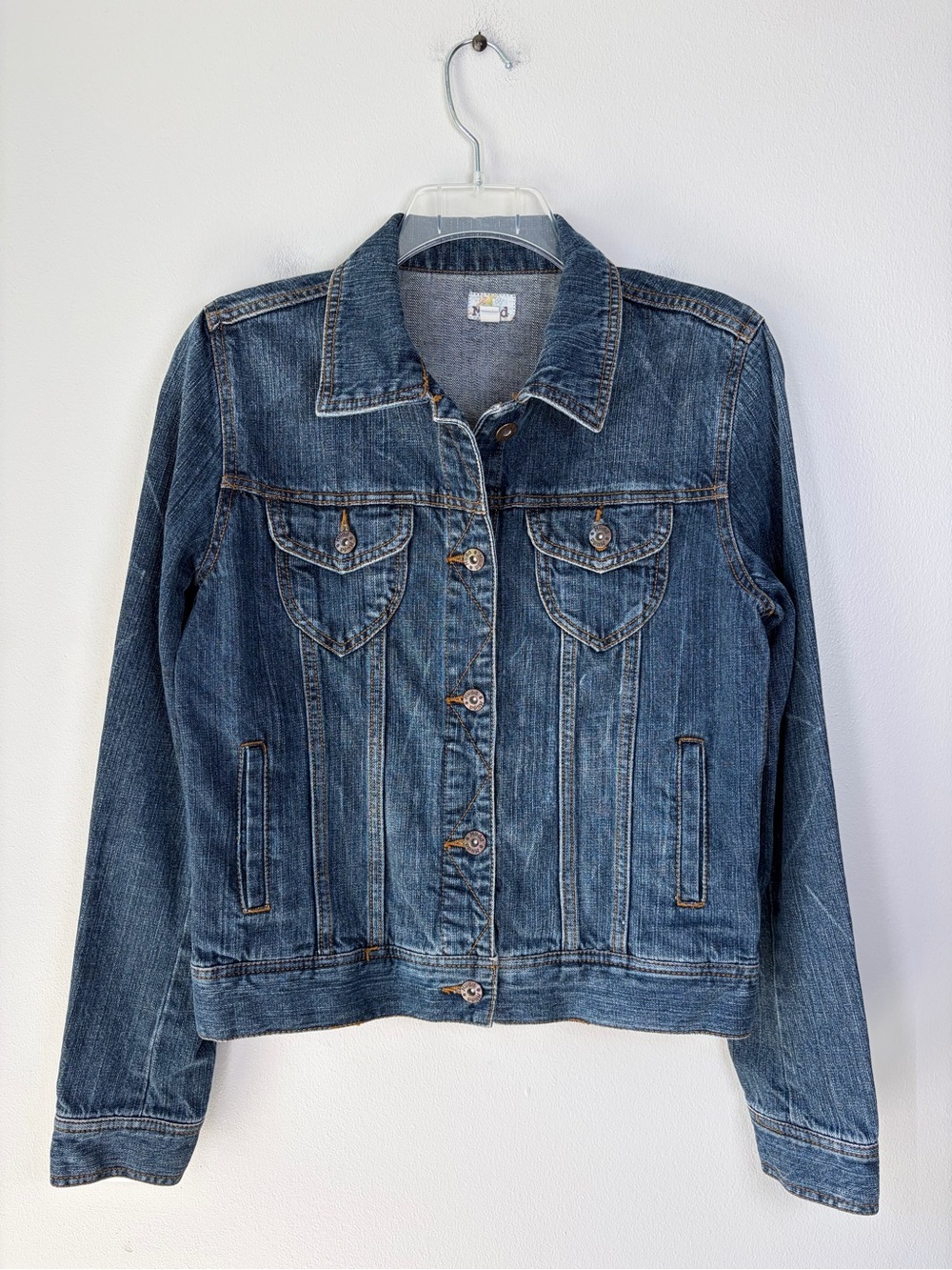 Mudd Y2K Flap Pocket Button Up Jean Jacket Early 2000s Denim Layering Cotton
